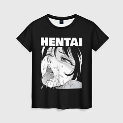 Футболка женская HENTAI девочка ahegao, цвет: 3D-принт