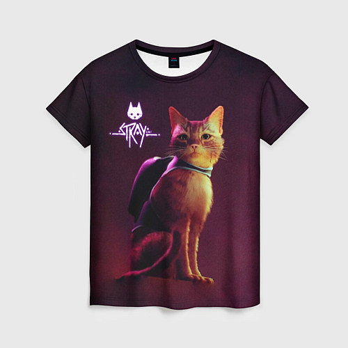 Женская футболка Stray: Wandering Cat / 3D-принт – фото 1