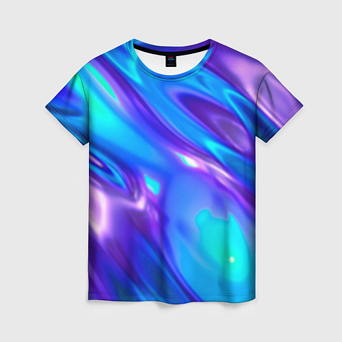 Женская футболка Neon Holographic / 3D-принт – фото 1