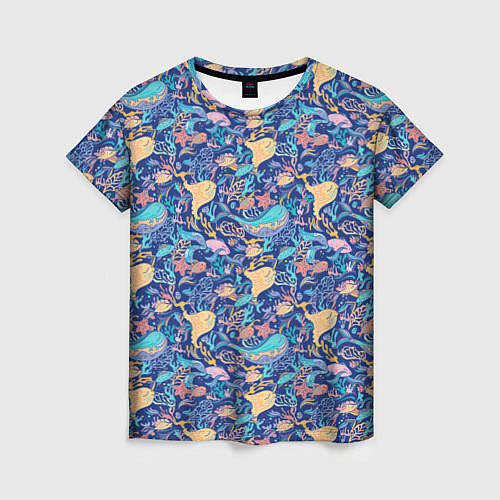 Женская футболка Морская Рыба / 3D-принт – фото 1