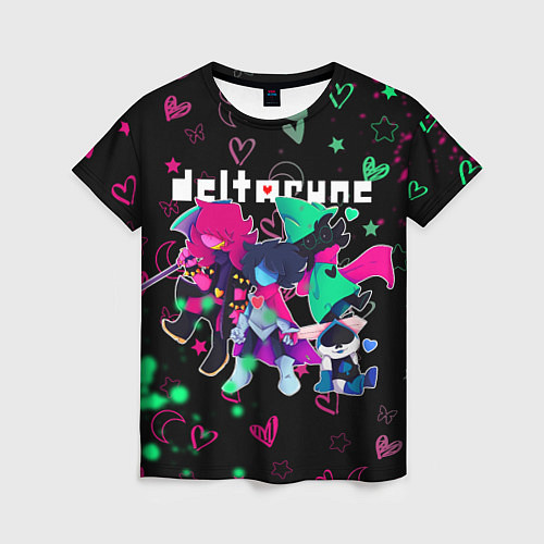 Женская футболка ГЕРОИ ИГРЫ DELTARUNE NEON / 3D-принт – фото 1