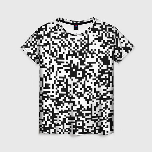 Женская футболка Стиль QR код / 3D-принт – фото 1