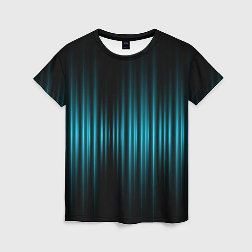 Женская футболка Неоновые флуктуации / 3D-принт – фото 1