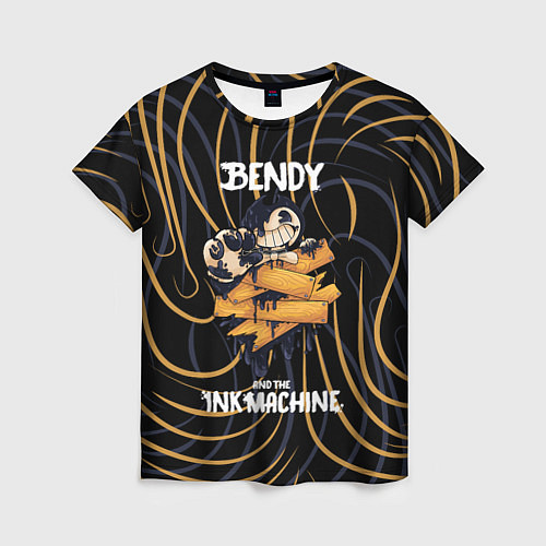 Женская футболка Бенди и чернильная машина Bendy and the Ink Machin / 3D-принт – фото 1