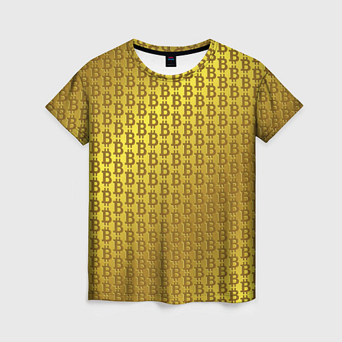 Женская футболка Биткоин золото / 3D-принт – фото 1