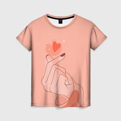 Женская футболка ЧУВСТВА ПО ЩЕЛЧКУ любовь на кончиках пальцев / 3D-принт – фото 1