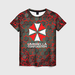 Футболка женская Umbrella Corporation соты, цвет: 3D-принт