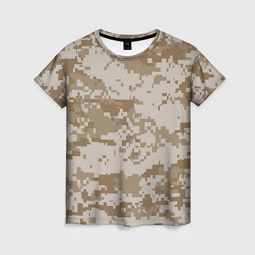 Женская футболка Пустынный Милитари / 3D-принт – фото 1