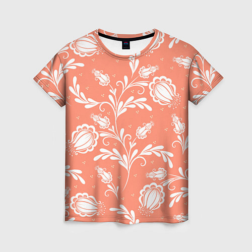 Женская футболка Красочный ЦвеТочный Узор / 3D-принт – фото 1