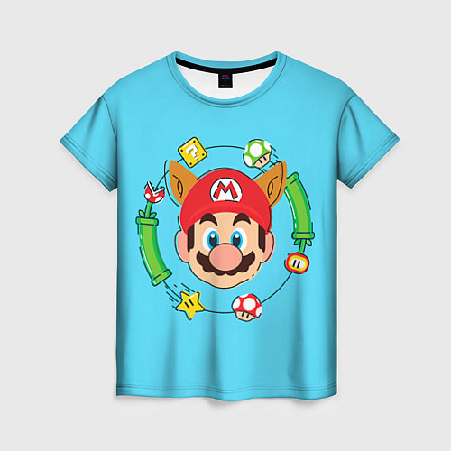 Женская футболка Марио с ушками / 3D-принт – фото 1