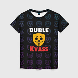 Женская футболка Bubble kvass anonymous logo