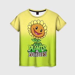 Женская футболка Plants vs Zombies - Подсолнух