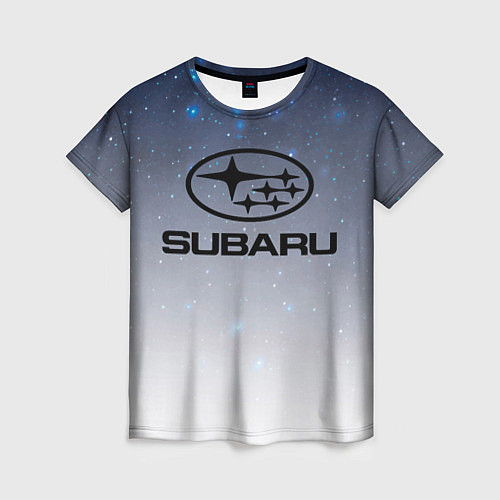 Женская футболка SUBARU авто, супер / 3D-принт – фото 1