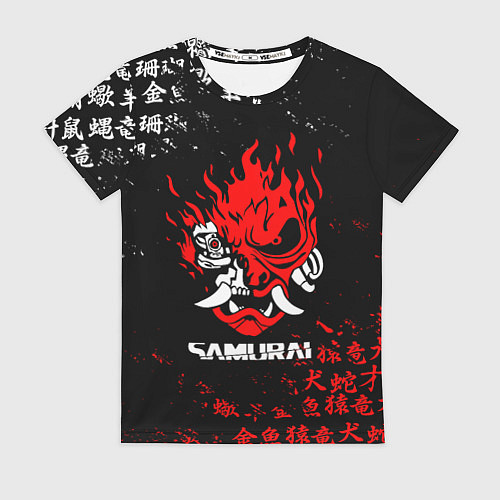 Женская футболка CYBERPUNK SAMURAI: JAPAN STYLE / 3D-принт – фото 1