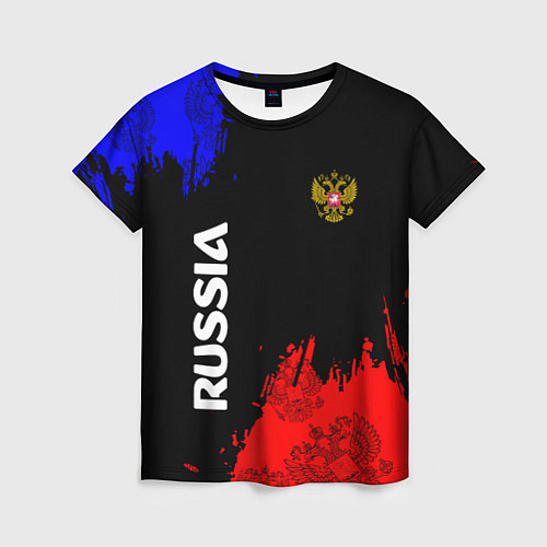 Женская футболка Russia Патриот / 3D-принт – фото 1