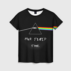 Футболка женская PINK FLOYD TIME ПИНК ФЛОЙД ЛОГОТИП, цвет: 3D-принт