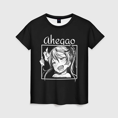 Женская футболка АХЕГАО AHEGAO аниме / 3D-принт – фото 1