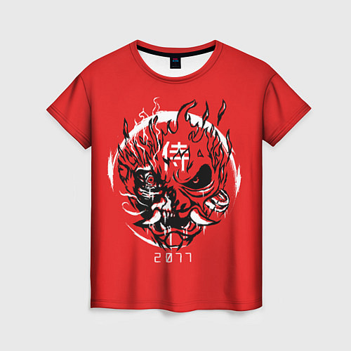 Женская футболка SAMURAI CYBERPUNK 2077 GAME КИБЕРПАНК / 3D-принт – фото 1