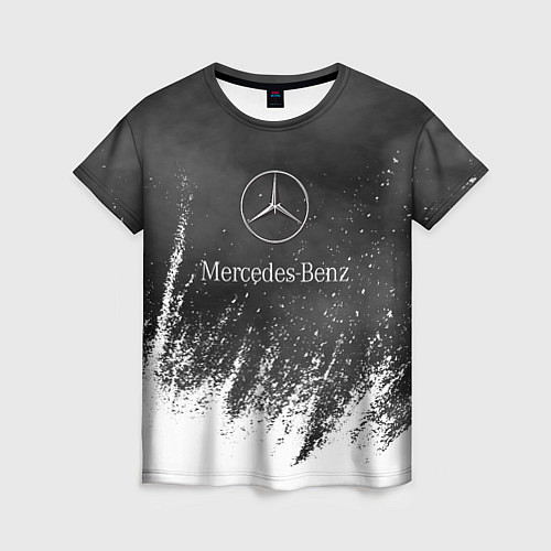 Женская футболка Mercedes-Benz: Облако с Брызгами / 3D-принт – фото 1