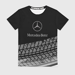 Футболка женская Mercedes-Benz шины, цвет: 3D-принт