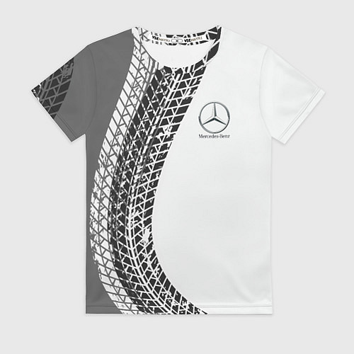 Женская футболка Mercedes-Benz дрифт / 3D-принт – фото 1