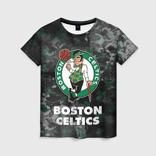 Женская футболка Бостон Селтикс, Boston Celtics, НБА / 3D-принт – фото 1
