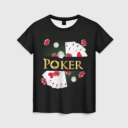 Женская футболка Покер POKER / 3D-принт – фото 1