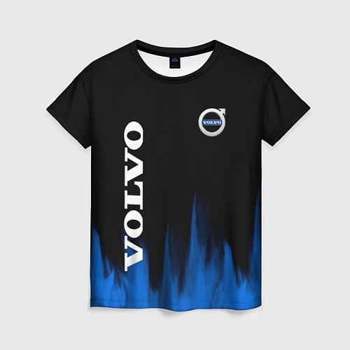 Женская футболка Volvo синий огонь / 3D-принт – фото 1