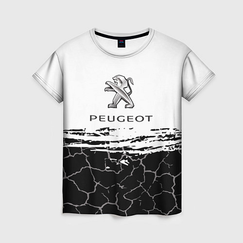 Женская футболка Peugeot: Трещины / 3D-принт – фото 1