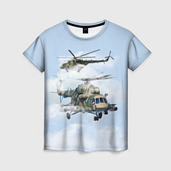 Футболка женская Ми-8 Вертолёт, цвет: 3D-принт