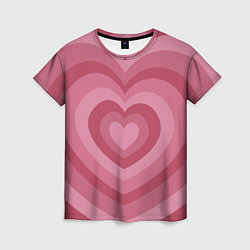 Женская футболка Сердца LOVE