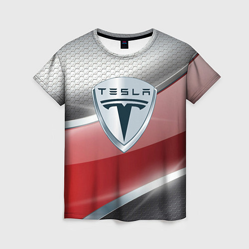 Женская футболка Tesla - Logo Style / 3D-принт – фото 1