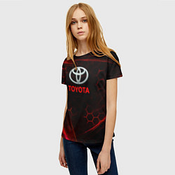 Футболка женская Toyota sport соты, цвет: 3D-принт — фото 2