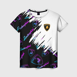 Женская футболка Lamborghini pattern gradient