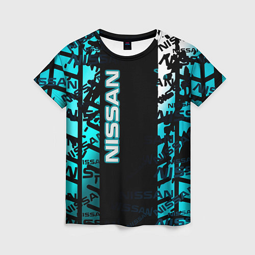 Женская футболка NISSAN супер авто / 3D-принт – фото 1