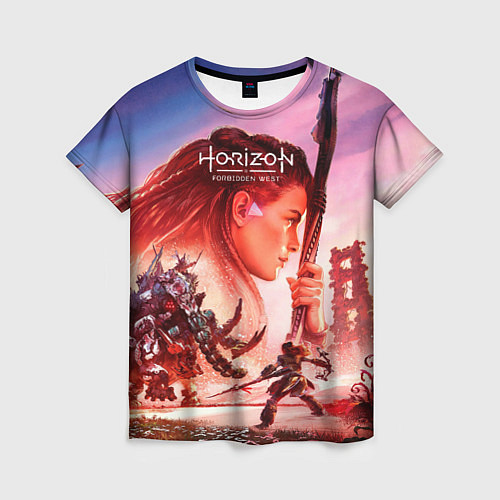 Женская футболка Horizon Forbidden West game poster / 3D-принт – фото 1