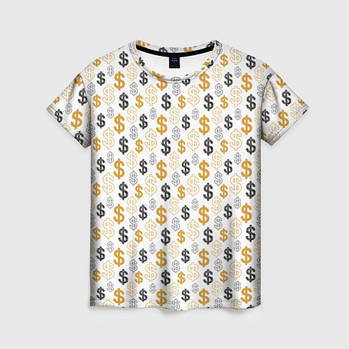 Женская футболка Денежные Знаки Доллара / 3D-принт – фото 1
