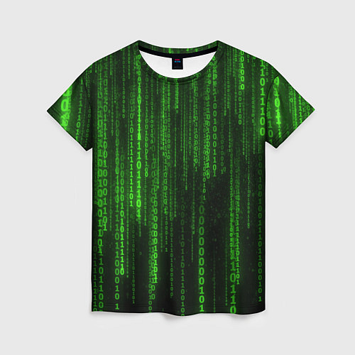 Женская футболка Бегущий по коду / 3D-принт – фото 1