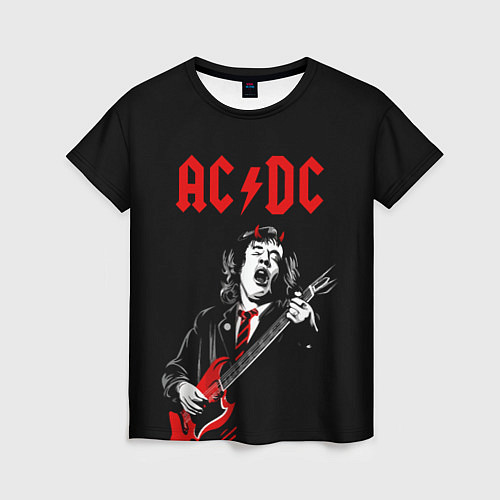Женская футболка AC DC Ангус Янг гитарист / 3D-принт – фото 1