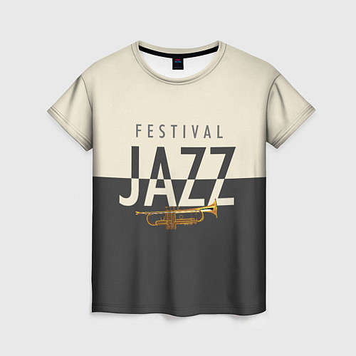 Женская футболка JAZZ FESTIVAL / 3D-принт – фото 1