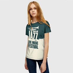 Футболка женская Джаз Живая Музыка, цвет: 3D-принт — фото 2