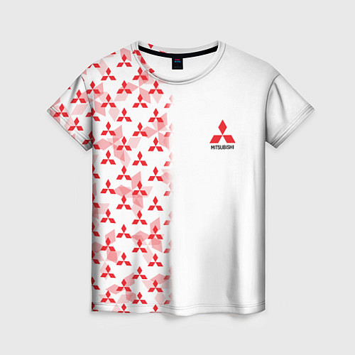 Женская футболка Mitsubishi Mini logo Half pattern / 3D-принт – фото 1