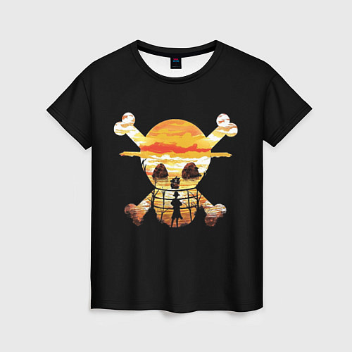 Женская футболка One Piece череп / 3D-принт – фото 1