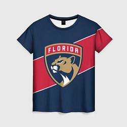 Футболка женская Florida Panthers , Флорида Пантерз, цвет: 3D-принт