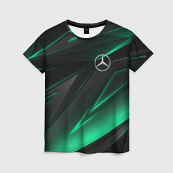 Футболка женская MERCEDES-BENZ AMG NEON STRIPES PETRONAS, цвет: 3D-принт