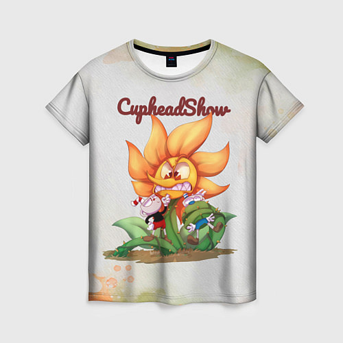 Женская футболка Cuphead Show / 3D-принт – фото 1