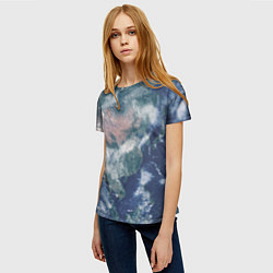 Футболка женская Земля из космоса, цвет: 3D-принт — фото 2