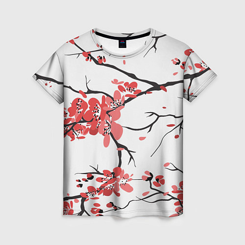 Женская футболка Распустившиеся цветы / 3D-принт – фото 1