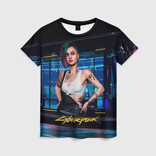 Женская футболка Judy Джуди Cyberpunk 2077 / 3D-принт – фото 1