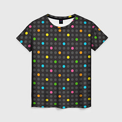 Женская футболка Разноцветные точки